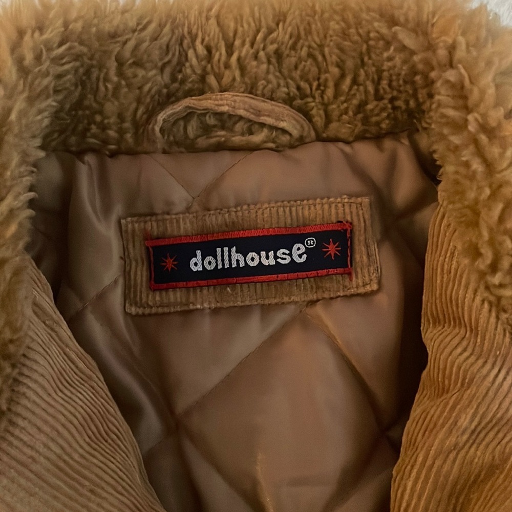 Dollhouse Tan Corduroy Jacket with Faux Fur Trim - Picture 3 of 5